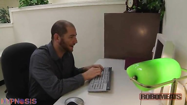 Robomeats - Office Freeze Time Fun: Blonde Babe Gets Naked and Shaves Her Pussy