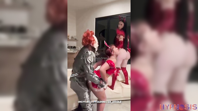 Auhneesh Nicole - She Transforms Into Devil For Blowjob And Fuck With Naughty Boy