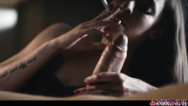 Smoking Hawt - Amirah Adara seductively smokes while giving an erotic blowjob