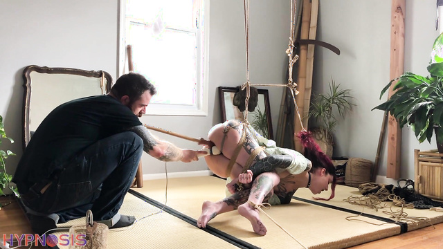 HannibalDamage - Tied her up with ropes and lifted her top to fuck her good and hard
