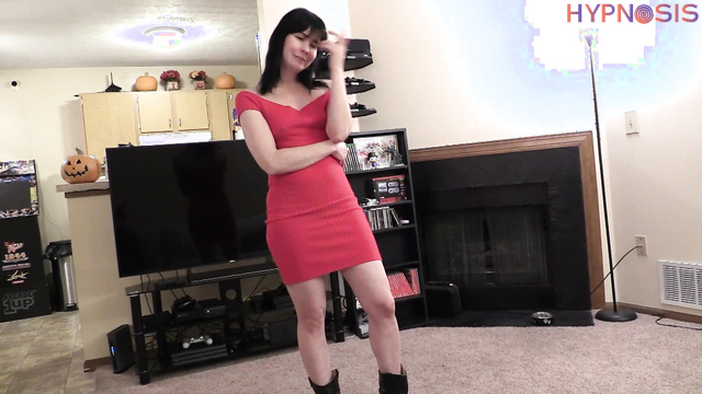 GG Fetish Media - A lady with black hair and a red dress only succeeds when she obeys