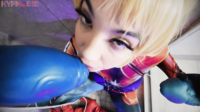 Little Puck - Cosplay Porn - Super heroine makes herself cum with a dildo