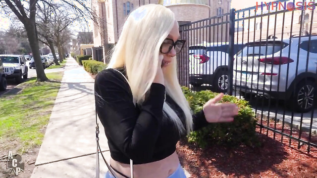 Alexis Andrews - Sexy blonde grabbed by monster and fucked hard in house