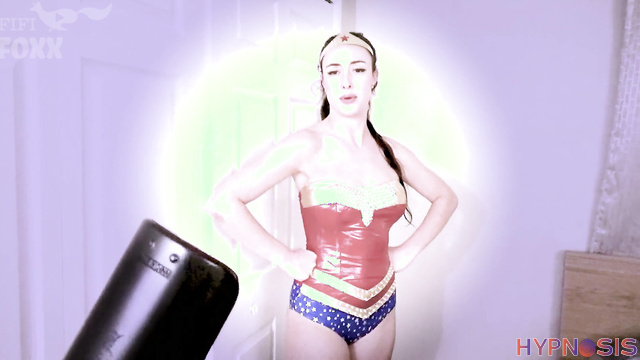 Fifi Foxx Fantasies - POV guy hypnotizes Wonder Woman and makes her please him