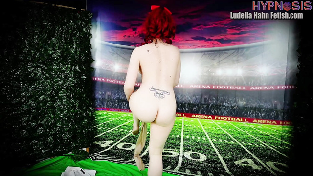 Ludella Hahns Fetish Adventures - Redhead Cheerleader Hypnotized and Forced to Strip Nude