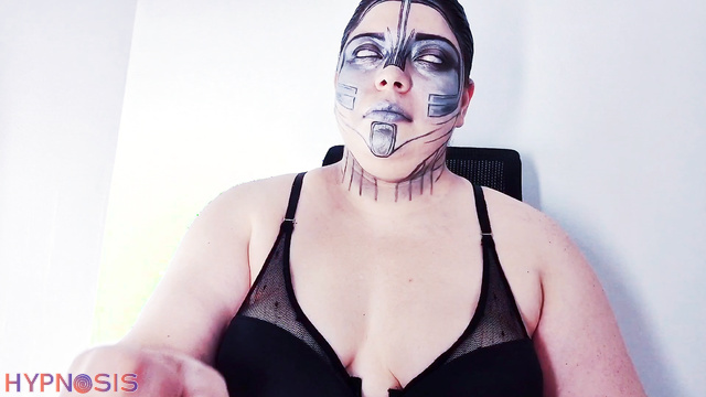 Alice Scott - Fembot bbw explains how to jerk off properly