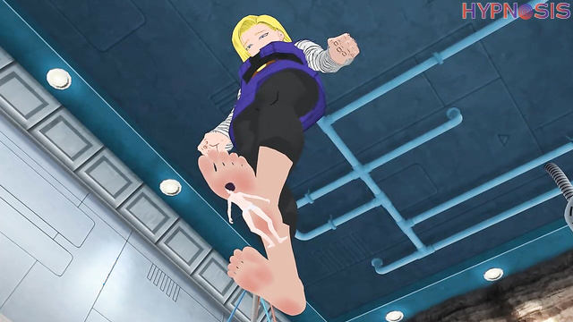 Mito43 - The giantess tramples the dwarf with her feet