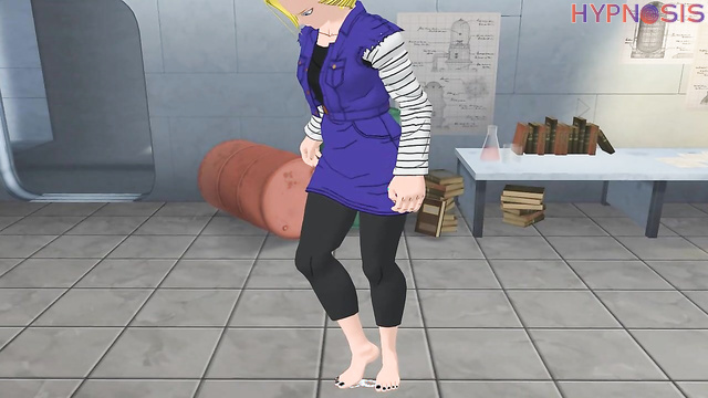 Mito43 - The giantess tramples the dwarf with her feet