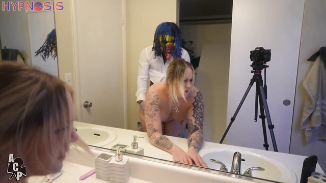 GIbbyTheClown - Guy in strange mask fucking chubby neighbour after husband cheat