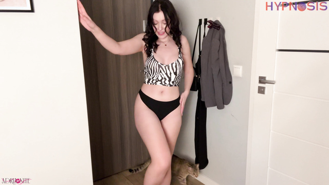 Adria Nite - A swap of beautiful brunettes' bodies with a cumshot at the end