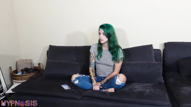 GG Fetish Media - Mia Hope - Colored haired girl obeys commands under hypnosis