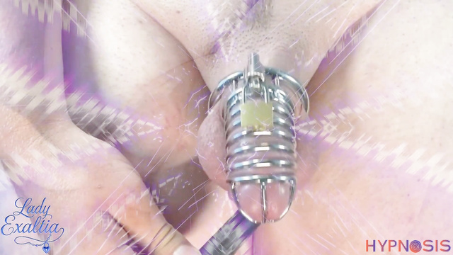 RussianBeauty - Girl hypnotizes her boyfriend who is locked in a chastity cage