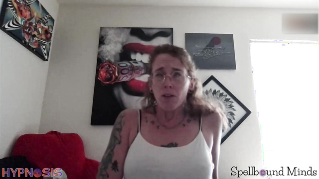 Spellbound Minds - Babz - Girl in glasses undresses and caresses herself under hypnosis