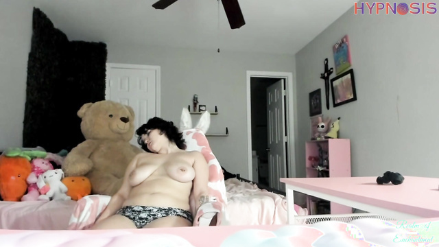 Realm of Enchantment - Audrey - Juicy busty brunette masturbates and cums under hypnosis