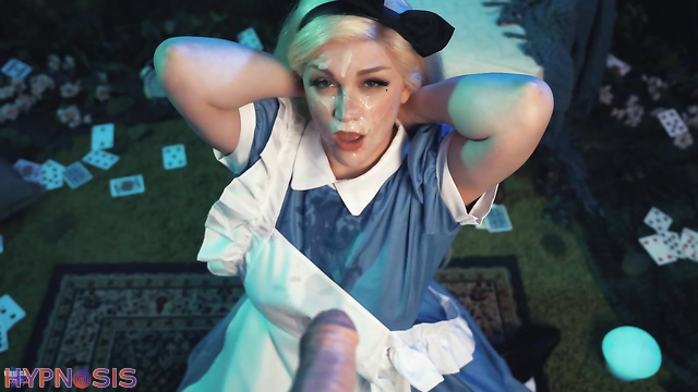 Veronica At Night - Bebe in Halloween cosplay enjoys a deep dildo sucking session