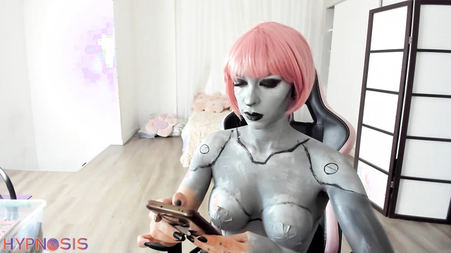 Fembot Factory - Body art and a robotic blonde are the perfect combination