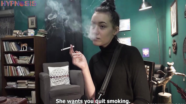 The guy hypnotizes girls and fucks them in his office