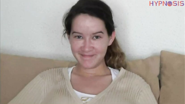 Natural Girl Lost in Deep Trance with Crystal Pendant Commands