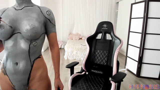 Fembot Factory - Miss Something - Broken busty sex robot dances