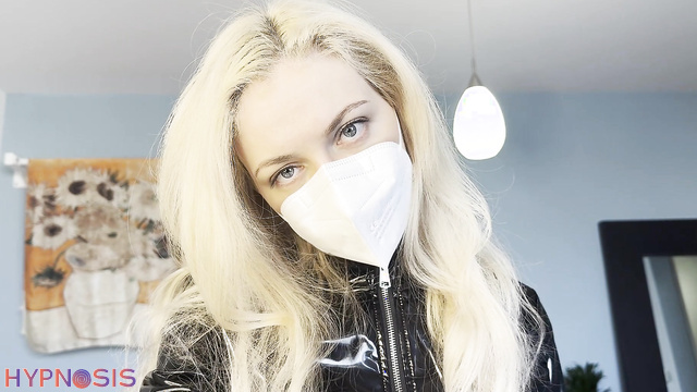 Shiny Leather Heaven - Katya - Sexy blonde fembot shows you her love