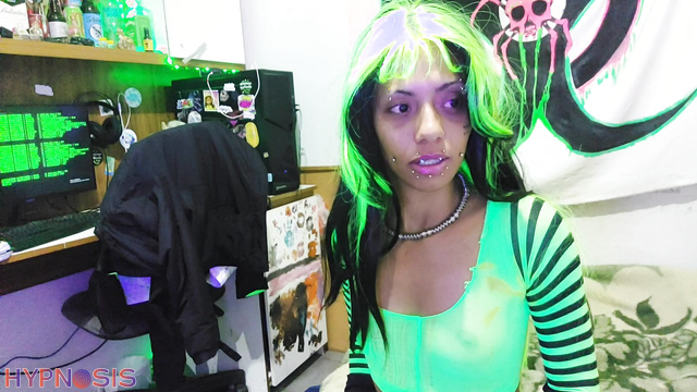 Poison Wish - Sexy Latina Fembot Shows Off Her Broken Mouth