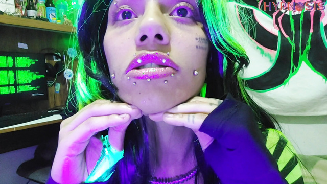 Poison Wish - Sexy Latina Fembot Shows Off Her Broken Mouth