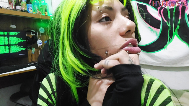 Poison Wish - Sexy Latina Fembot Shows Off Her Broken Mouth