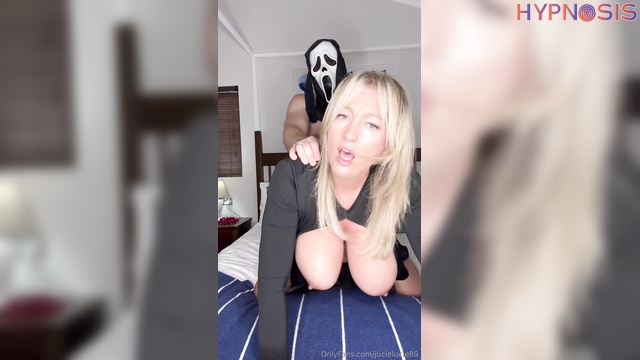 Lena Lacey - Ghost Face fucks a busty milf hard
