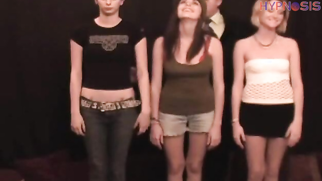 Kelly & Brittany - Girls under hypnosis undress and caress each other