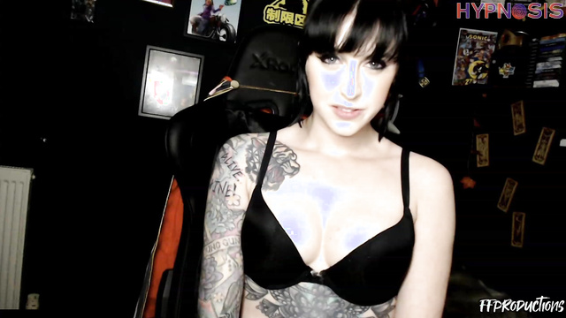 FF Productions - Brunette with tattoos follows commands under hypnosis