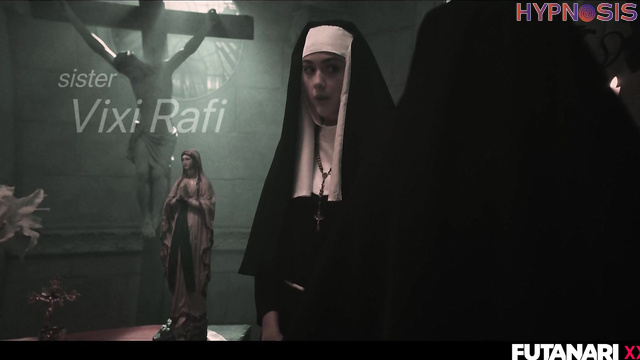 Shelena & Vixi Rafi - Sexy futanari nuns have wild sex in a church